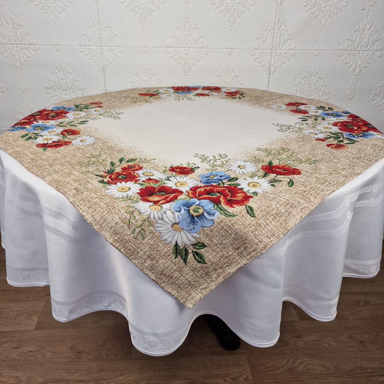 Скатерть квадратная гобеленовая Milano cod 01 100x100 см (CN40116)