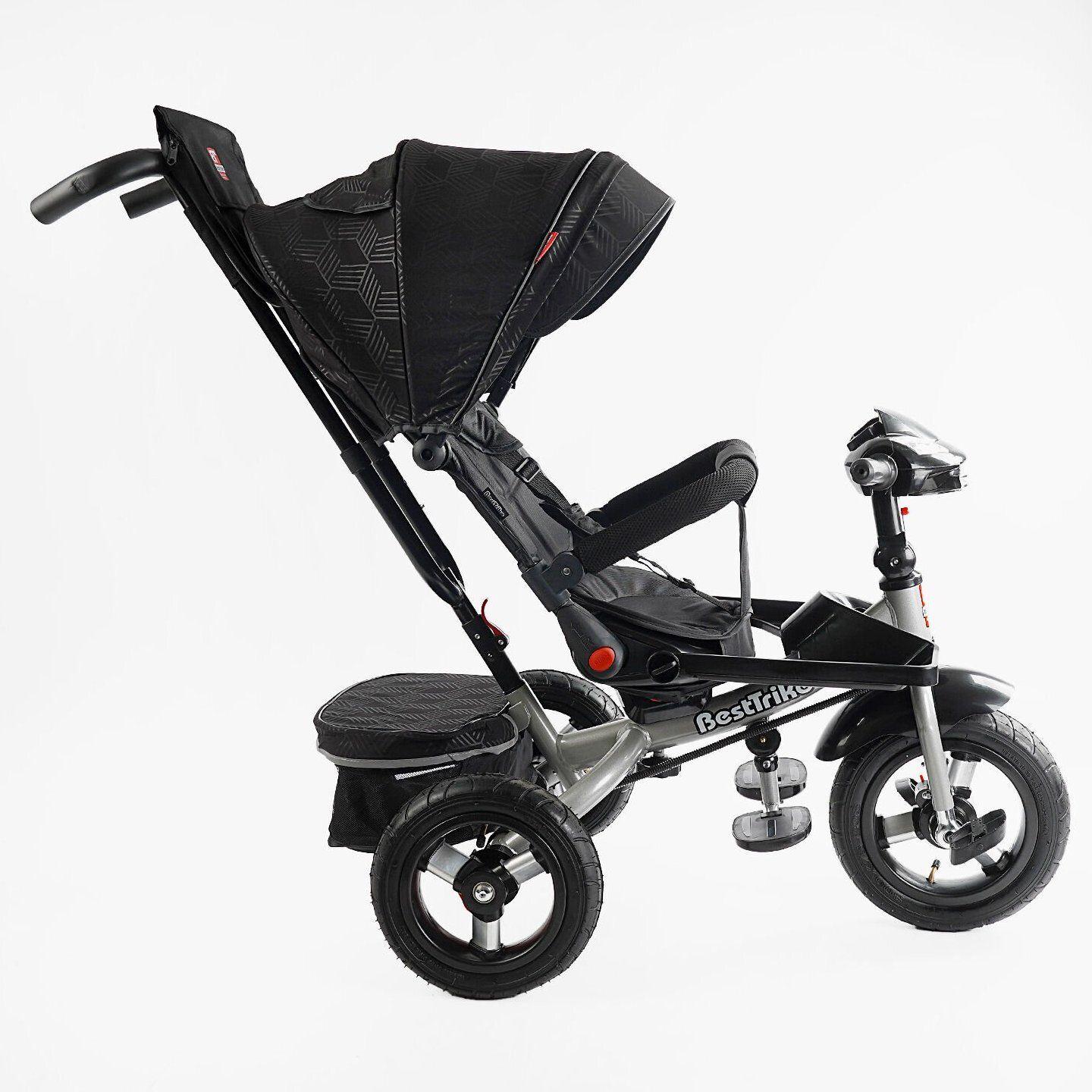 Велосипед дитячий триколісний Best Trike 6088 F надувні/фара з USB/пультом/батьківською ручкою Чорний (695-12) - фото 2 Велосипед дитячий триколісний Best Trike 6088 F надувні/фара з USB/пультом/батьківською ручкою Чорний (695-12) - фото 2