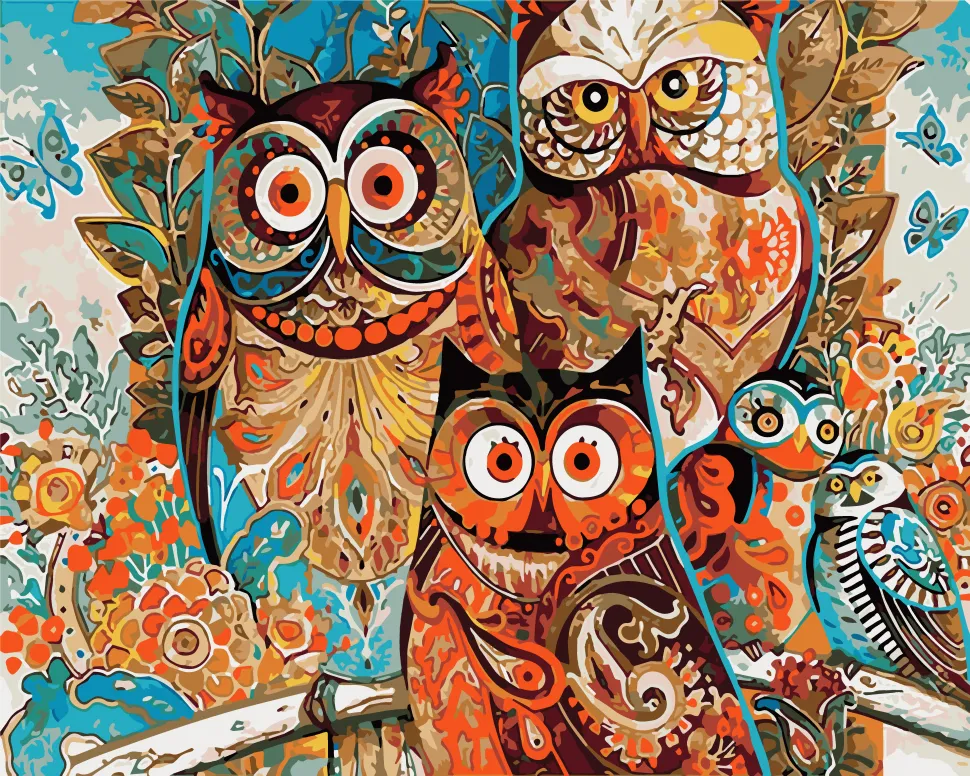 Картина по номерам Art Craft "Яркие совы" 40x50 см (11603-AC)