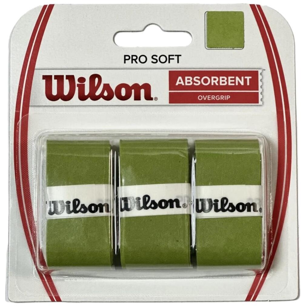 Обмотка для ракеток Wilson PRO SOFT OVERGRIP 3 PACK 3 шт. Лаймовой (WRZ4040)