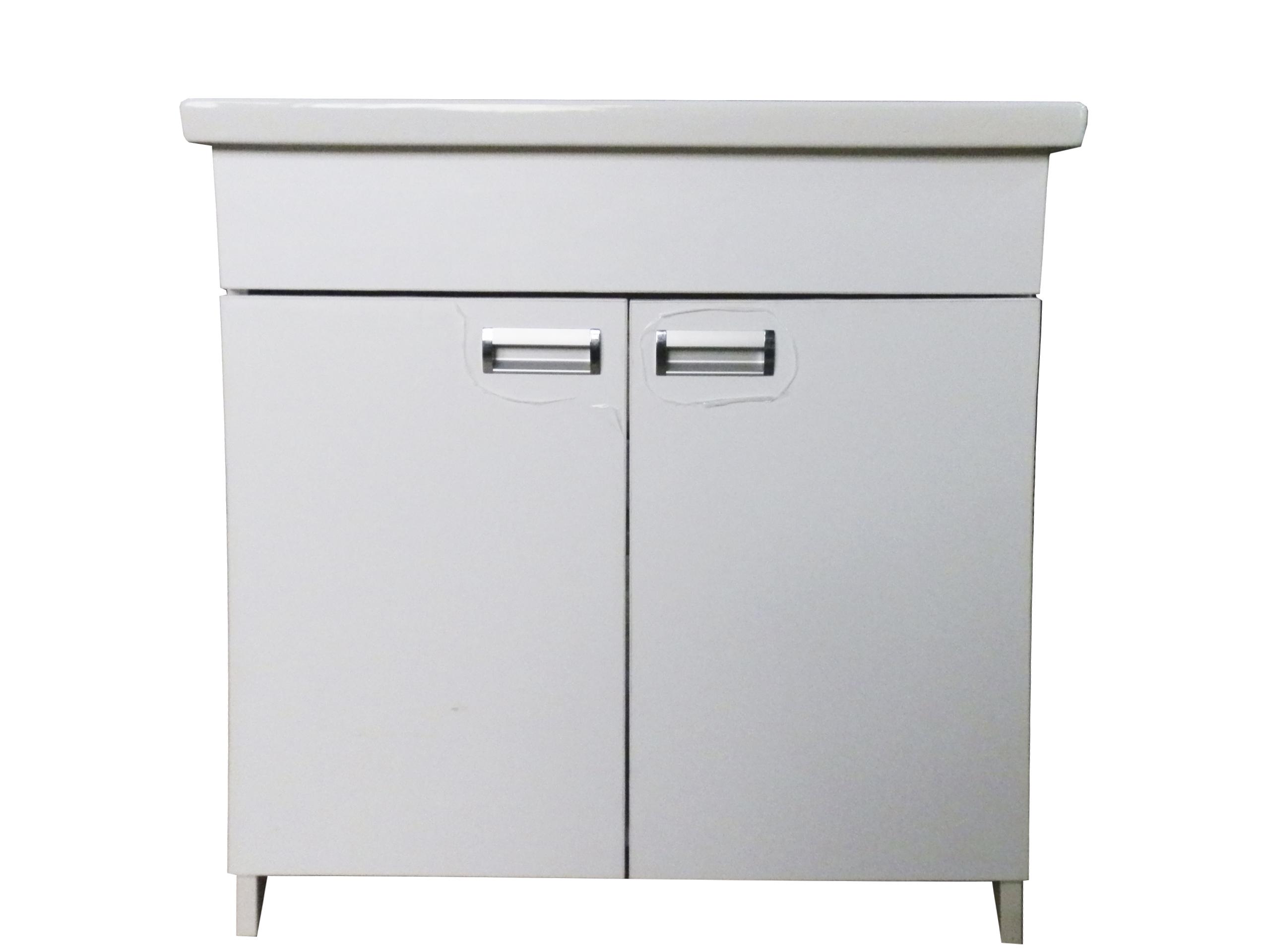 Тумба пластиковая с внутренней полкой Mikola-M 2.0 с умывальником Cersanit Como 60 см (389) - фото 3