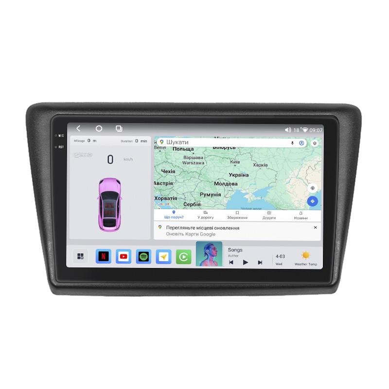 Автомагнитола штатная Lesko 4G/QLED/CarPlay/360°/GPS/Wi-Fi для Skoda Rapid I 2012-2017 4/64Gb 9" (2322677480)