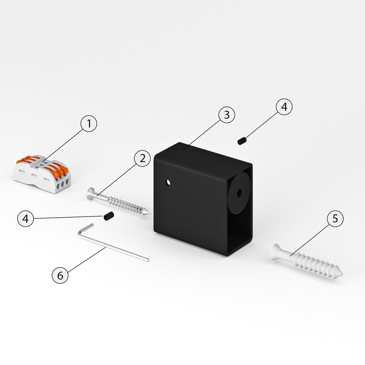 Комплект скрытого монтажа KOSSER квадратная стойка (KSR-57x50 RL) - фото 2