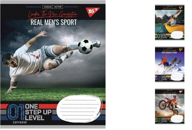 Зошити учнівські у лінійку YES Real sport 48 арк. 10 шт. в уп. (MTT-148853) Зошити учнівські у лінійку YES Real sport 48 арк. 10 шт. в уп. (MTT-148853)
