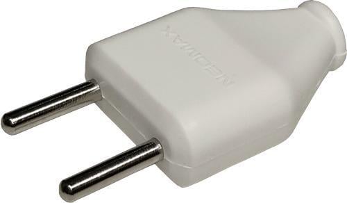 Вилка штепсельна плоска Neomax NX1007 без заземлення Білий (27848392) Вилка штепсельна плоска Neomax NX1007 без заземлення Білий (27848392)