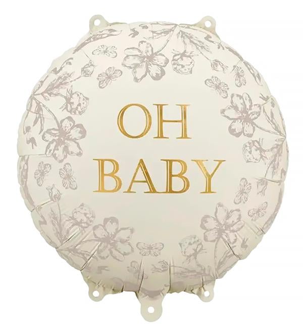 Воздушный шар PartyDeco Oh baby 45 см (10301)