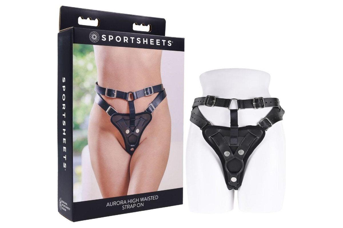 Трусики для страпонів Sportsheets Aurora High Waisted Чорний (SP10059)