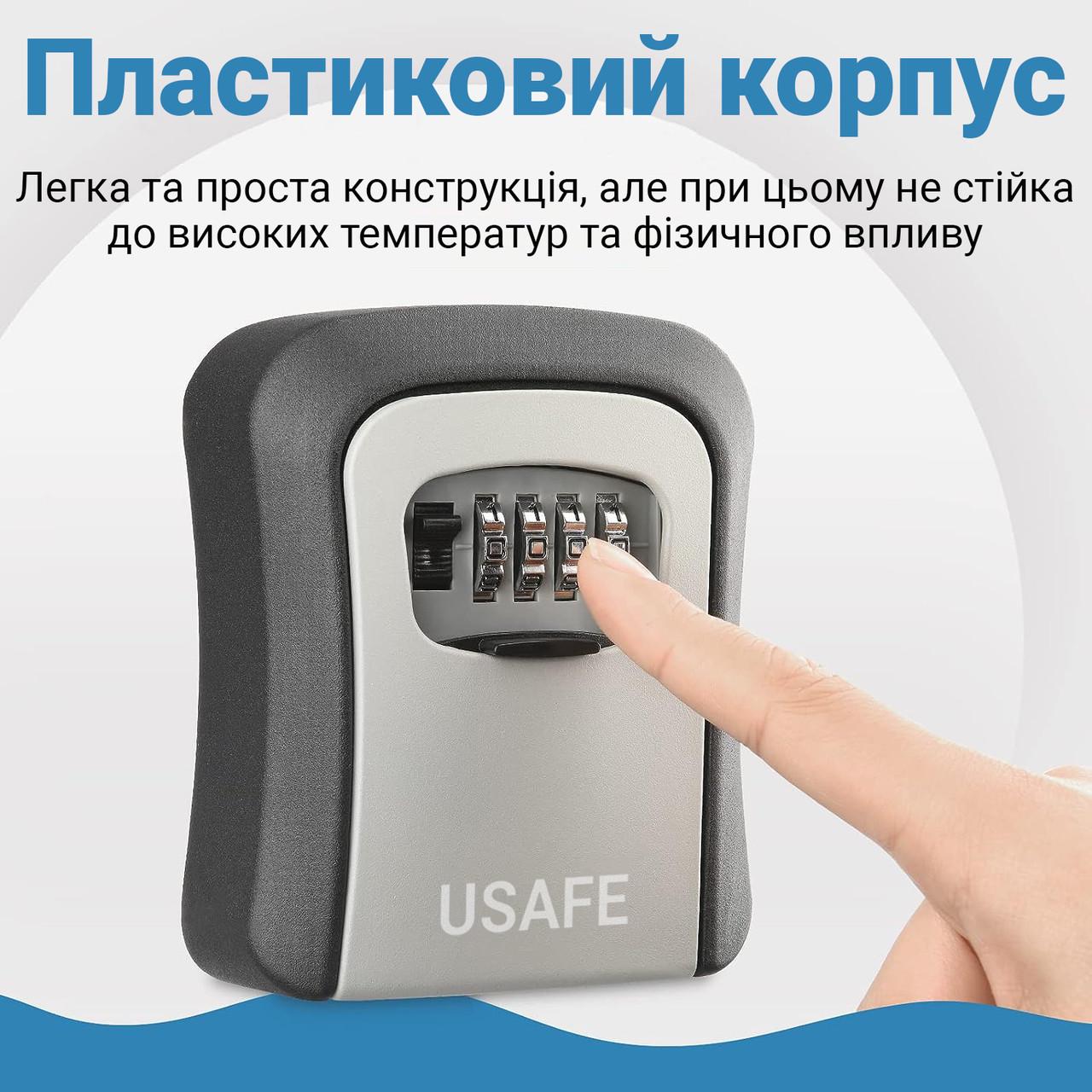 ᐉ Сейф мини для ключей uSafe KS-03p пластиковый наружный настенный с ...