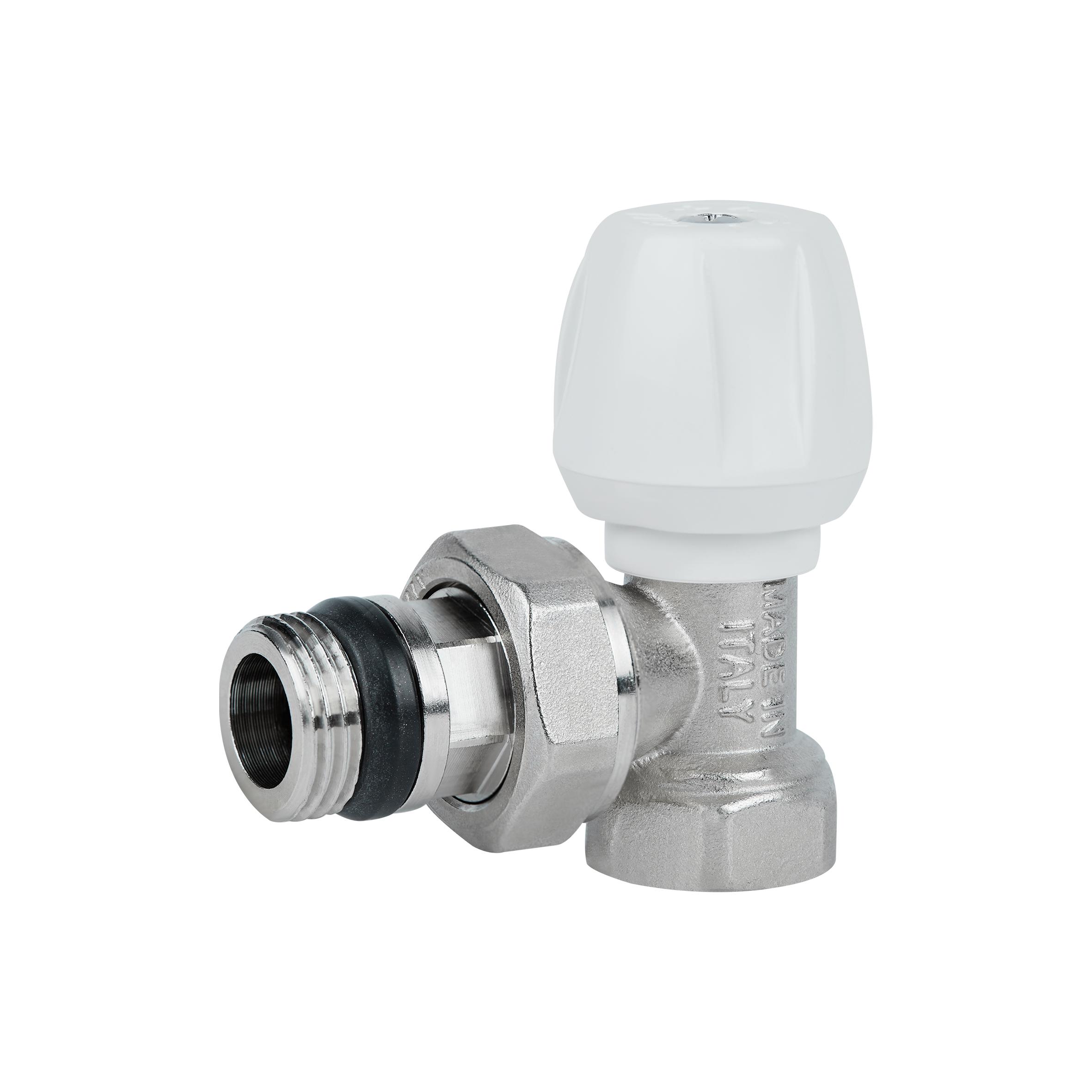 Кран радиаторный ICMA 1/2" с антипротечкой угловой с ручкой №802+940 (82802AD06940)