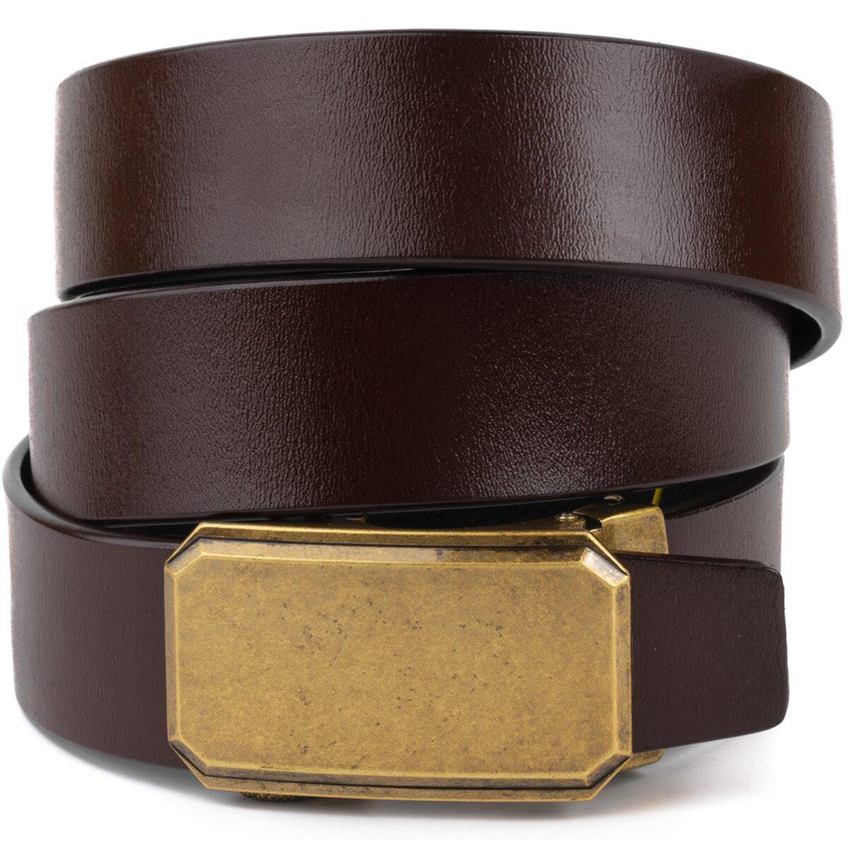 Ремень мужской Vintage 20276 c пряжкой Коричневый