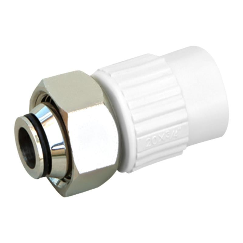 Муфта PPR евроконус Blue Ocean 20х3/4" ВР с накидной гайкой Белый