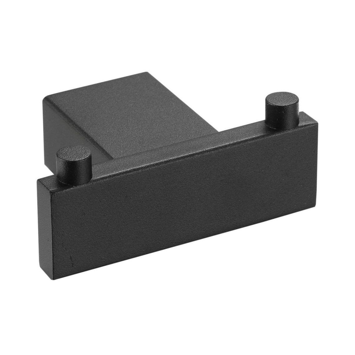 Крючок двойной Mediclinics Harmonia из нержавеющей стали Черный матовый (AI2418B)