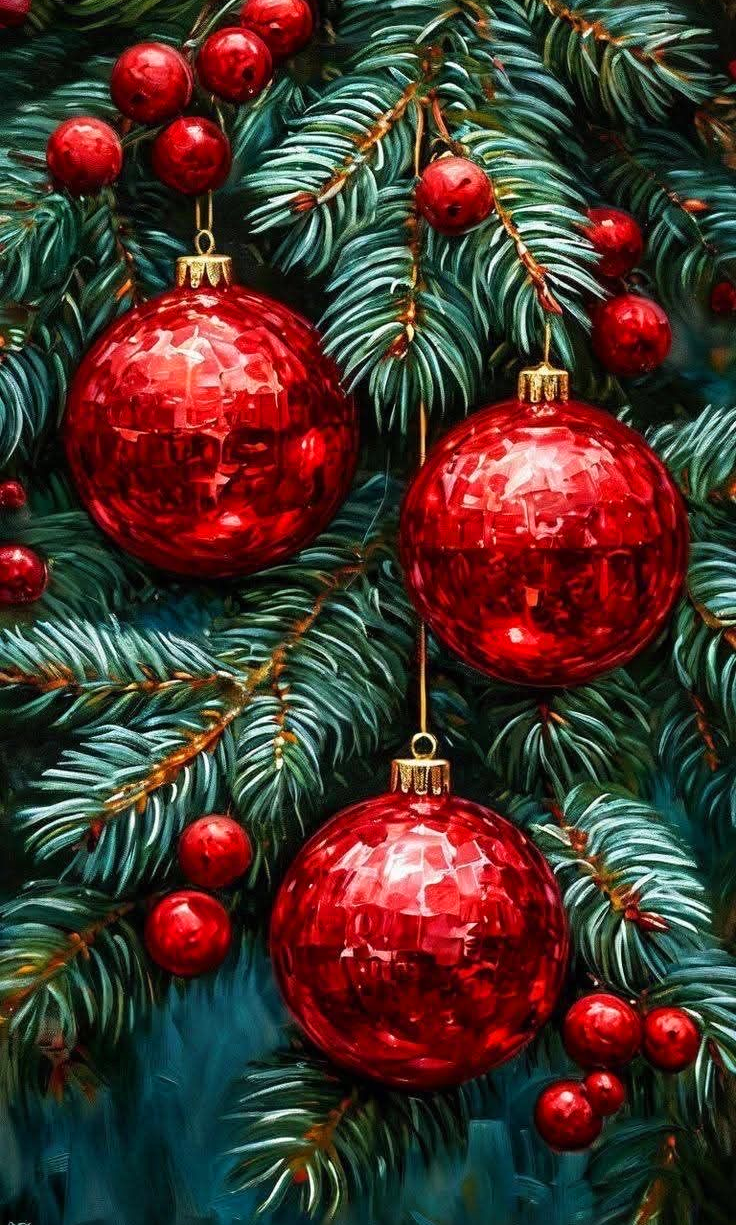 Алмазная мозаика Елочные яркие игрушки квадратные камни/без подрамника 30х50 см (32927400)