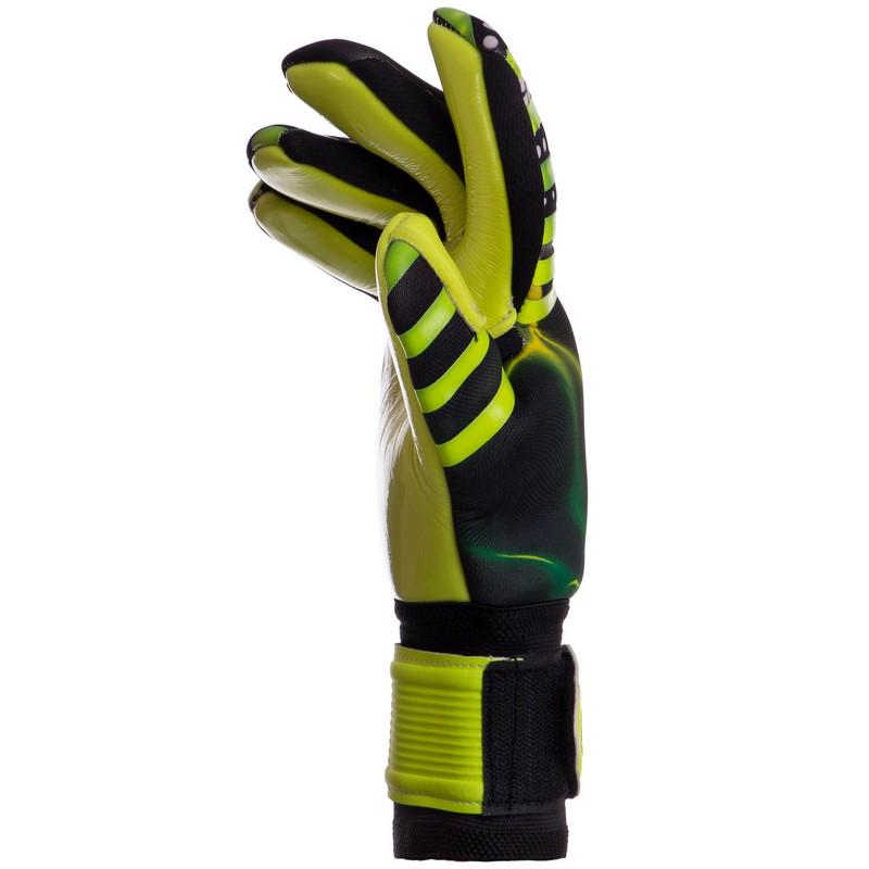 Перчатки вратарские Zelart SOCCERMAX GK-004 р. 9 Желтый/Черный/Салатовый (DR007756) - фото 3