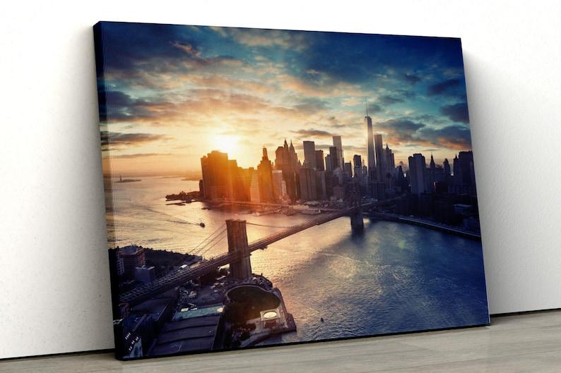 Картина на холсте KIL Art Закат на Манхэттене 81x54 см (295)