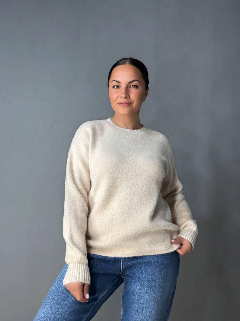 Свитер женский Fancy Matinee 5977 ангора базовый OS Бежевый (5037) - фото 7