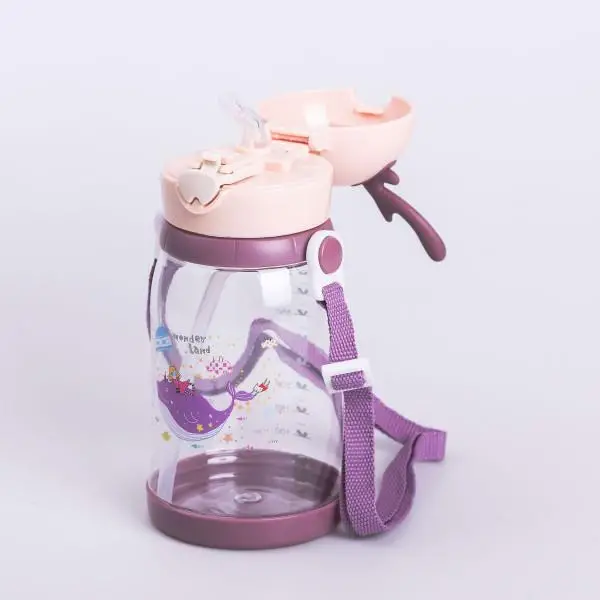 Пляшка для води дитяча на ремінці 550 мл Рожевий (HP-14-44P) - фото 2 Пляшка для води дитяча на ремінці 550 мл Рожевий (HP-14-44P) - фото 2
