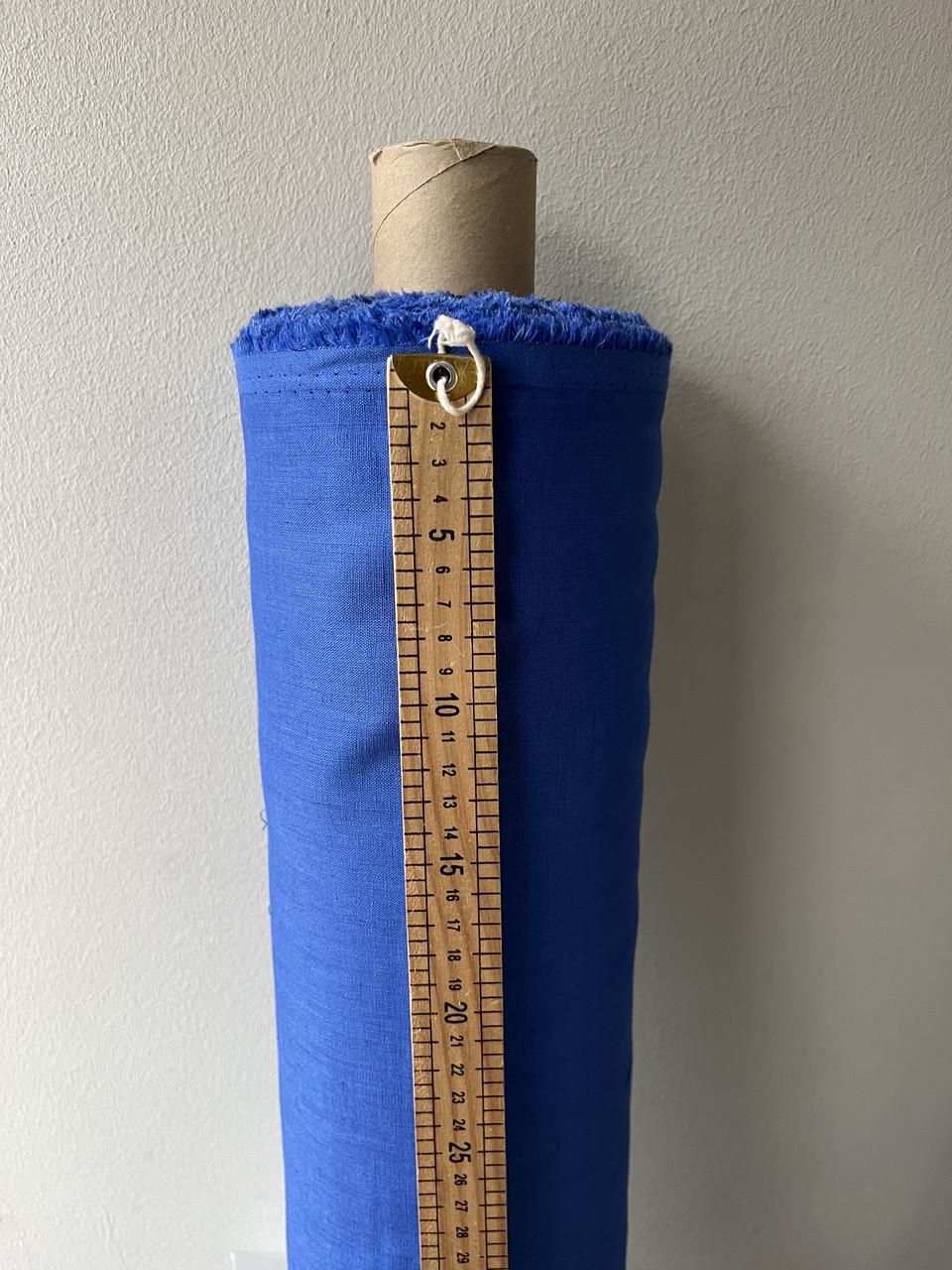 Ткань LINEN PLUS 100% лен 143 см 1561 Синий - фото 3