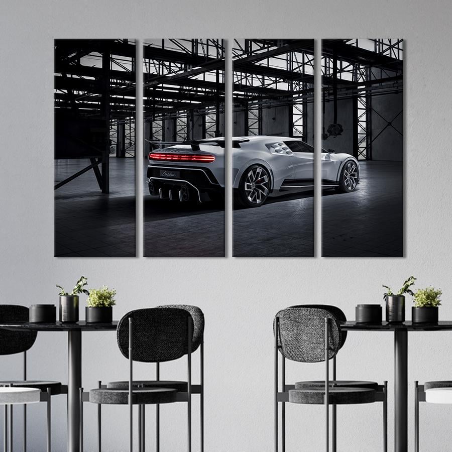 Картина на холсте Статусный спорткар Bugatti Centodieci 149x93 см (1301-41)