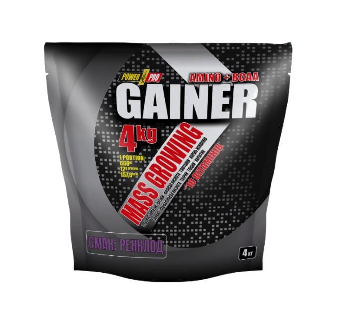 Гейнер Power Pro Gainer Amino + BCAA 4 кг Ренклод