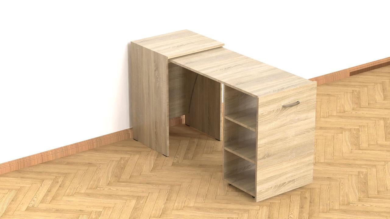 Стіл-тумба трансформер Ferrum-decor Смарт 1/1 ДСП 16 мм 750x1450x500 мм Дуб Сонома (FRD-105070)