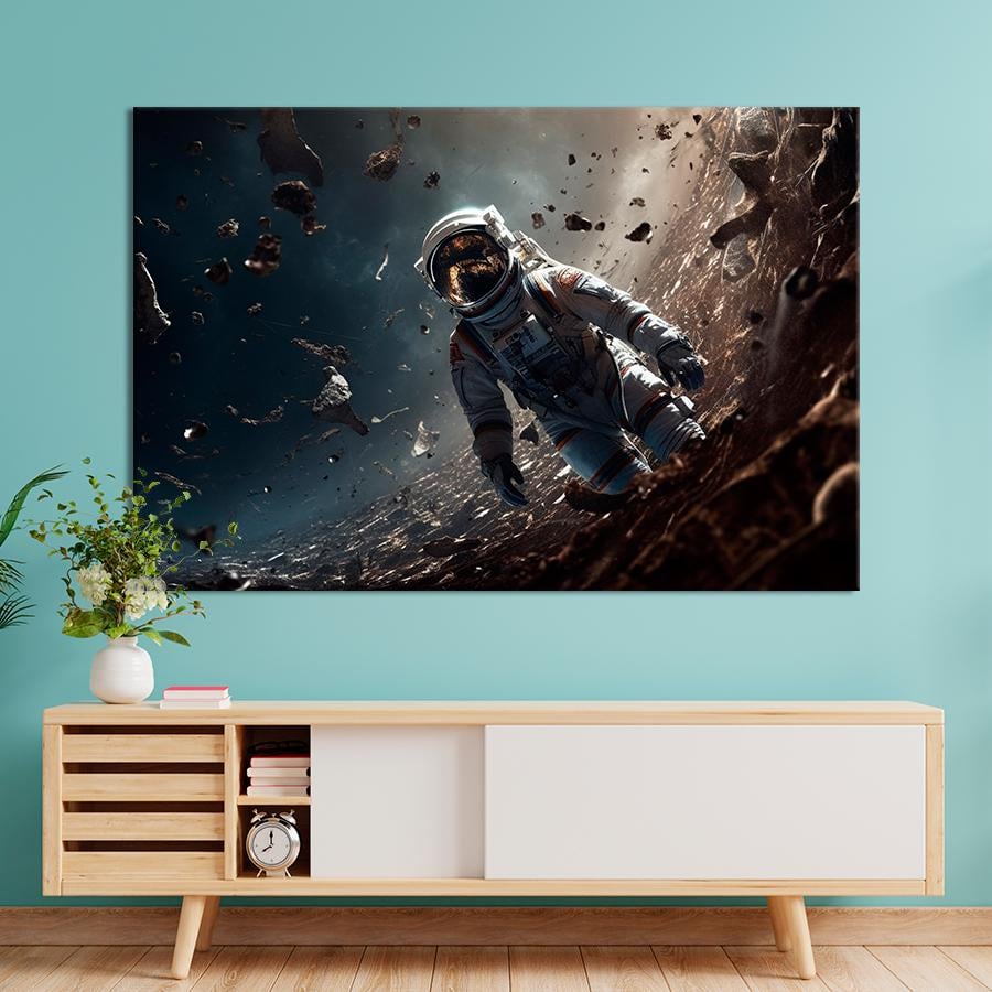 Картина космос Астронавт на странной планете 51x34 см (A1316-1)
