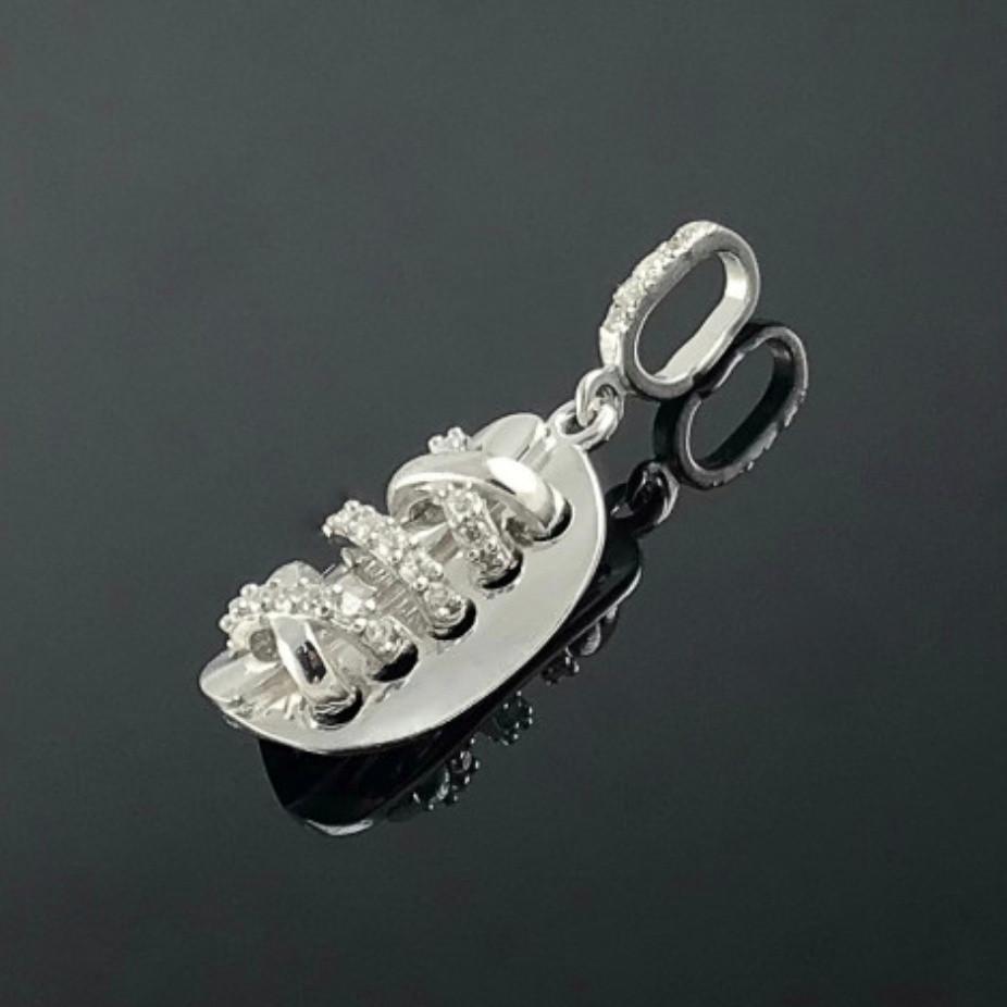 Підвіска з білими каменями руан срібло 925 проби родоване 2,83 г (3803рп) - фото 3 Підвіска з білими каменями руан срібло 925 проби родоване 2,83 г (3803рп) - фото 3