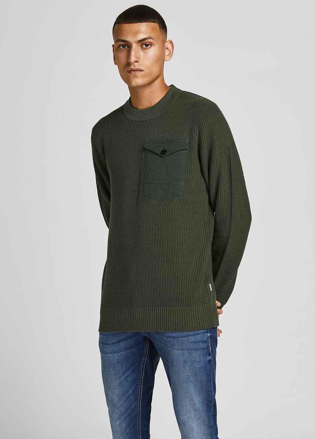 Свитер Jack & Jones L Хаки (12193648b51)
