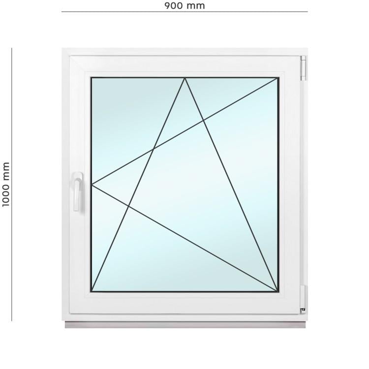 Вікно металопластикове Framex поворотно-відкидне з правим відкриттям 900х1000 мм Білий - фото 2