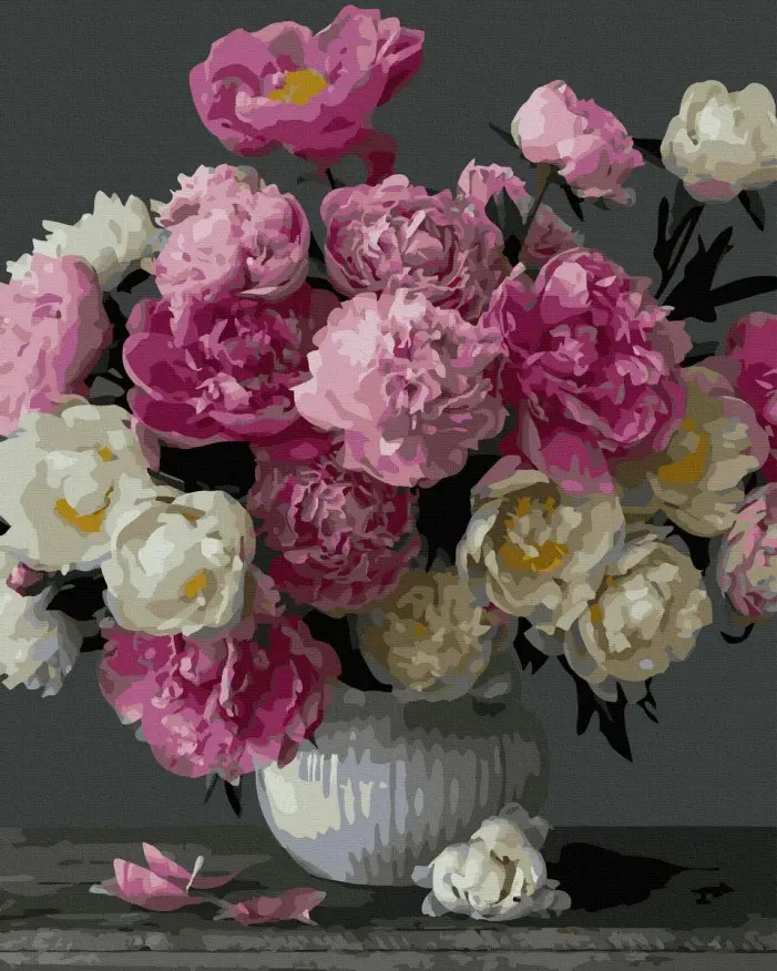 Картина за номерами Brushme Незрівнянні півонії 40x50 см (BRM43394)