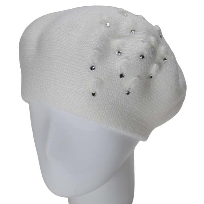 Берет женский Lirus Капри двойной шерстяной Белый (118901)