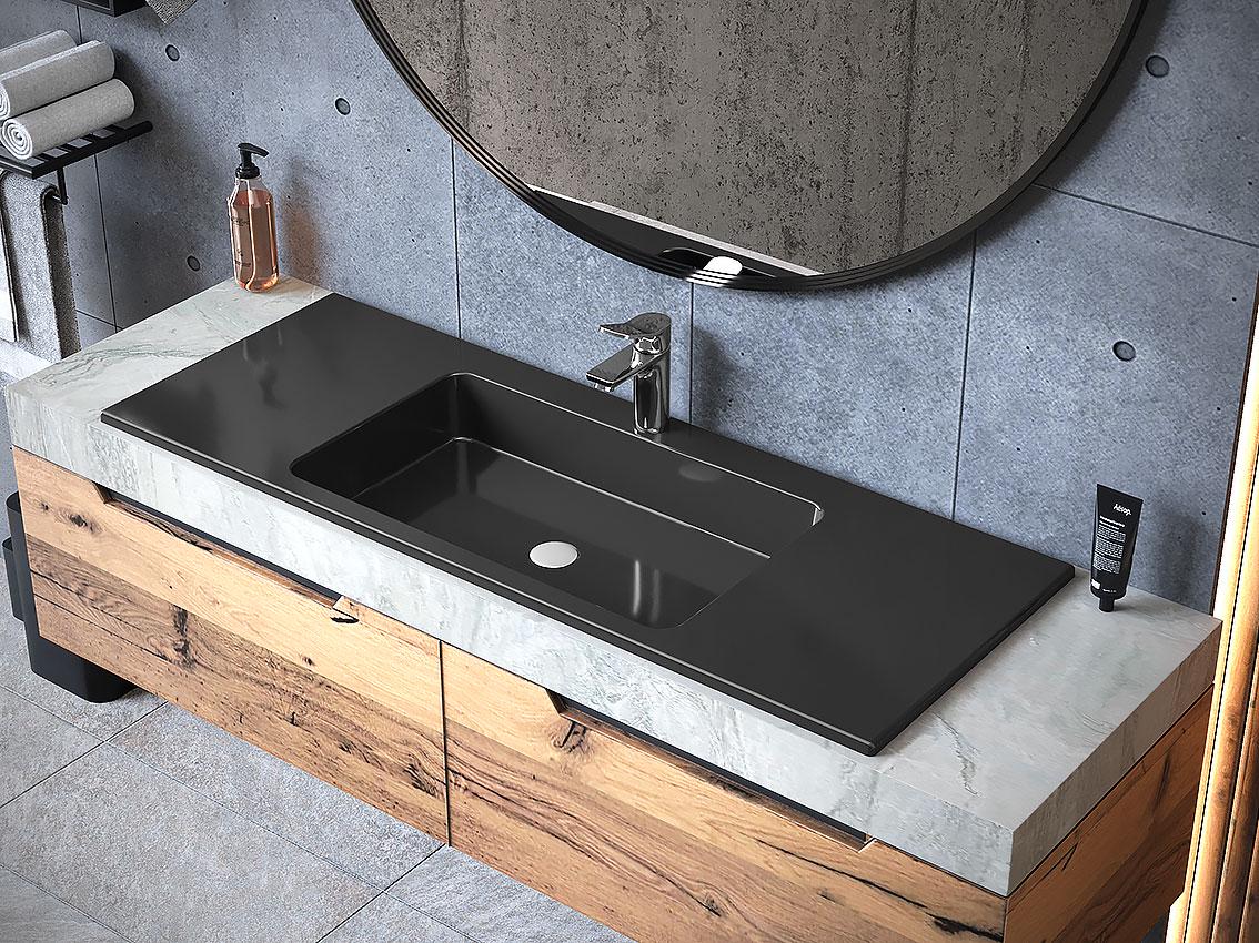 Умывальник накладной Luxor Forte Low 120 Black (33146575)