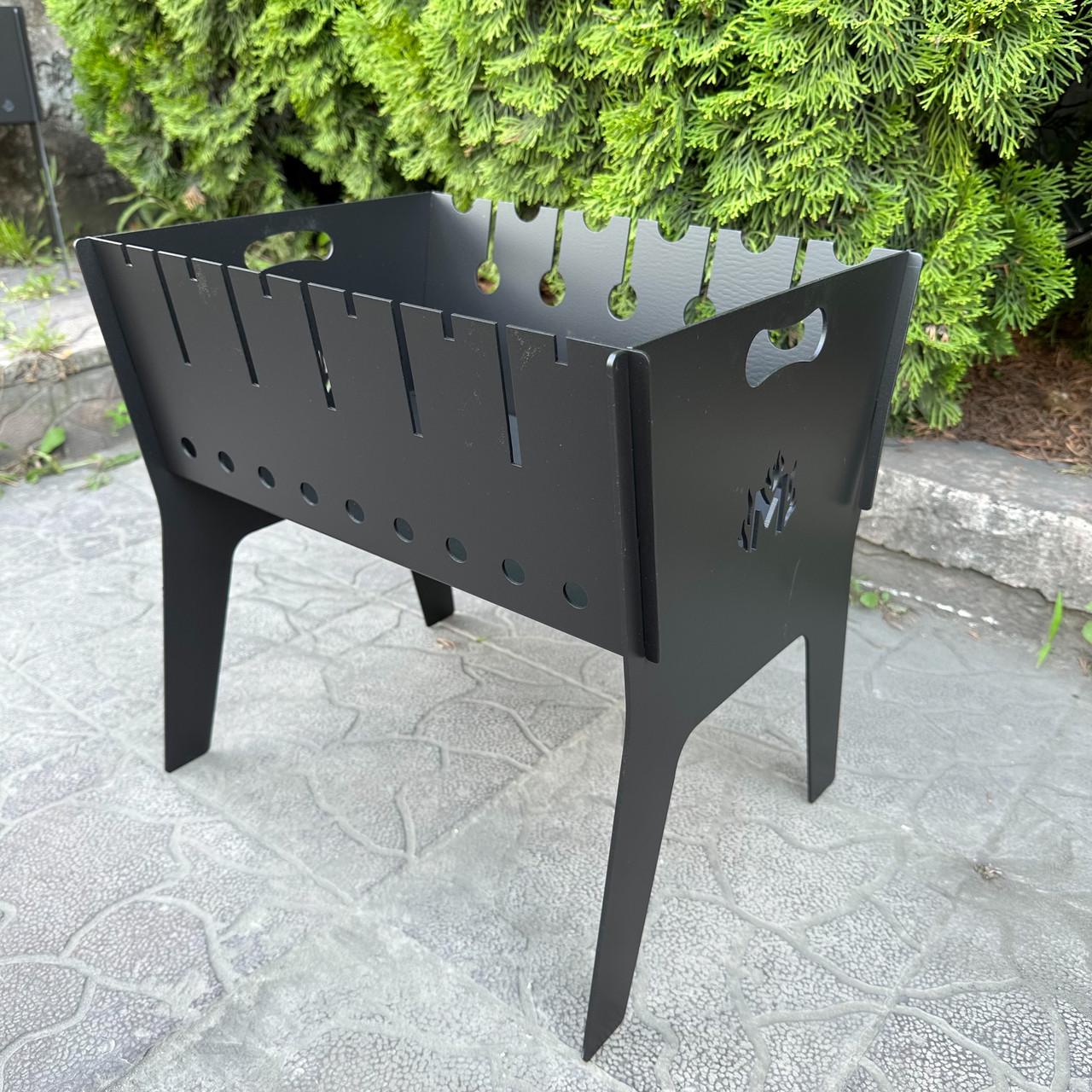 Мангал розбірний Metalzavod Фенікс на 6 шампурів 3 мм/41,5х32,3х40 см (MR6-3)