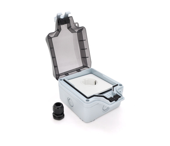 Настінна розетка зовнішня 16A/250V IP66 водонепроникна (22309)