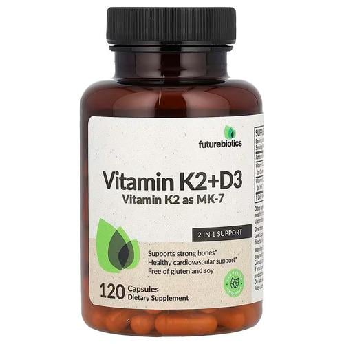 Витамин D3+K-2 Futurebiotics Vitamin K2+D3 120 капс. (FBS-50070)