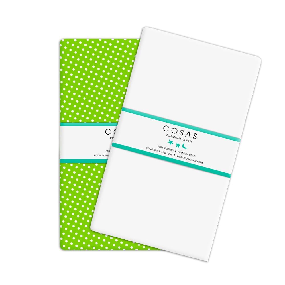 Набор детских простыней COSAS на резинке Drop green/White (4822052023907)