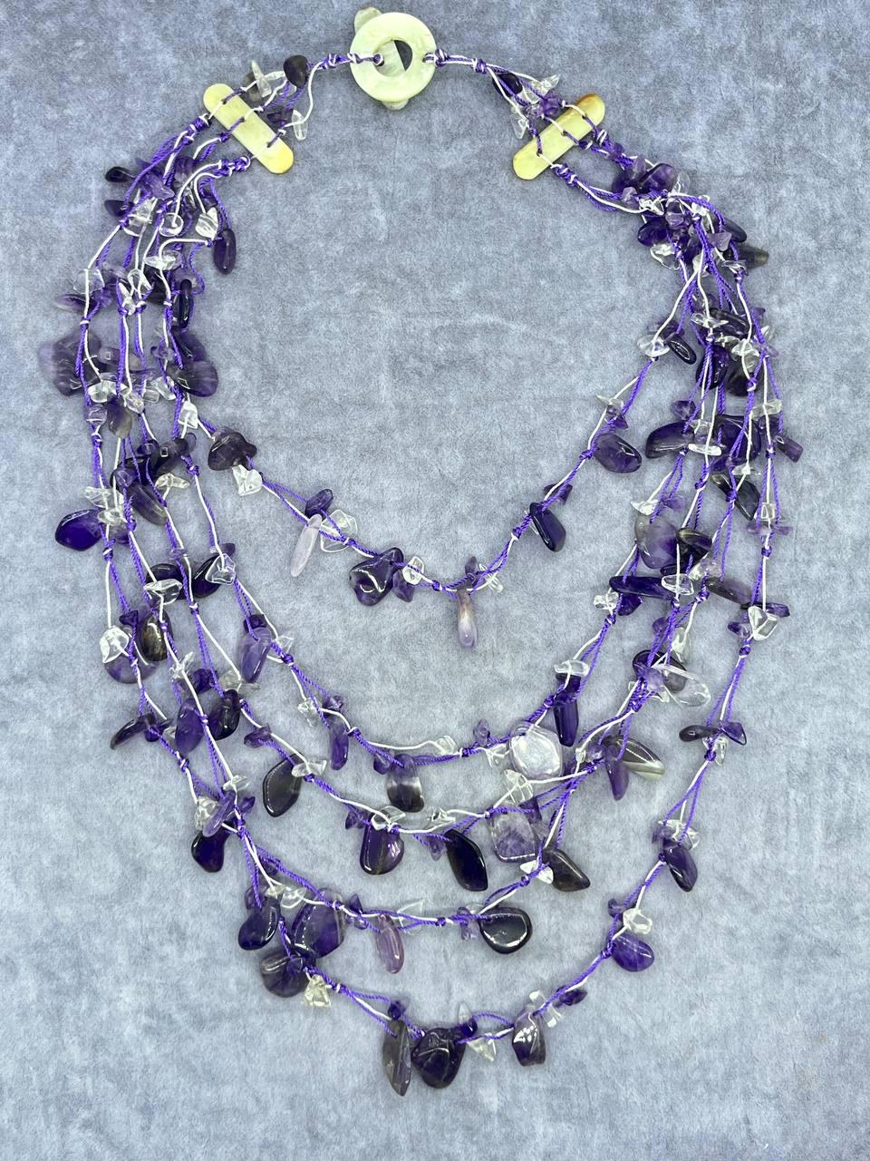 Бусы аметист 68 см Фиолетовый (10132)