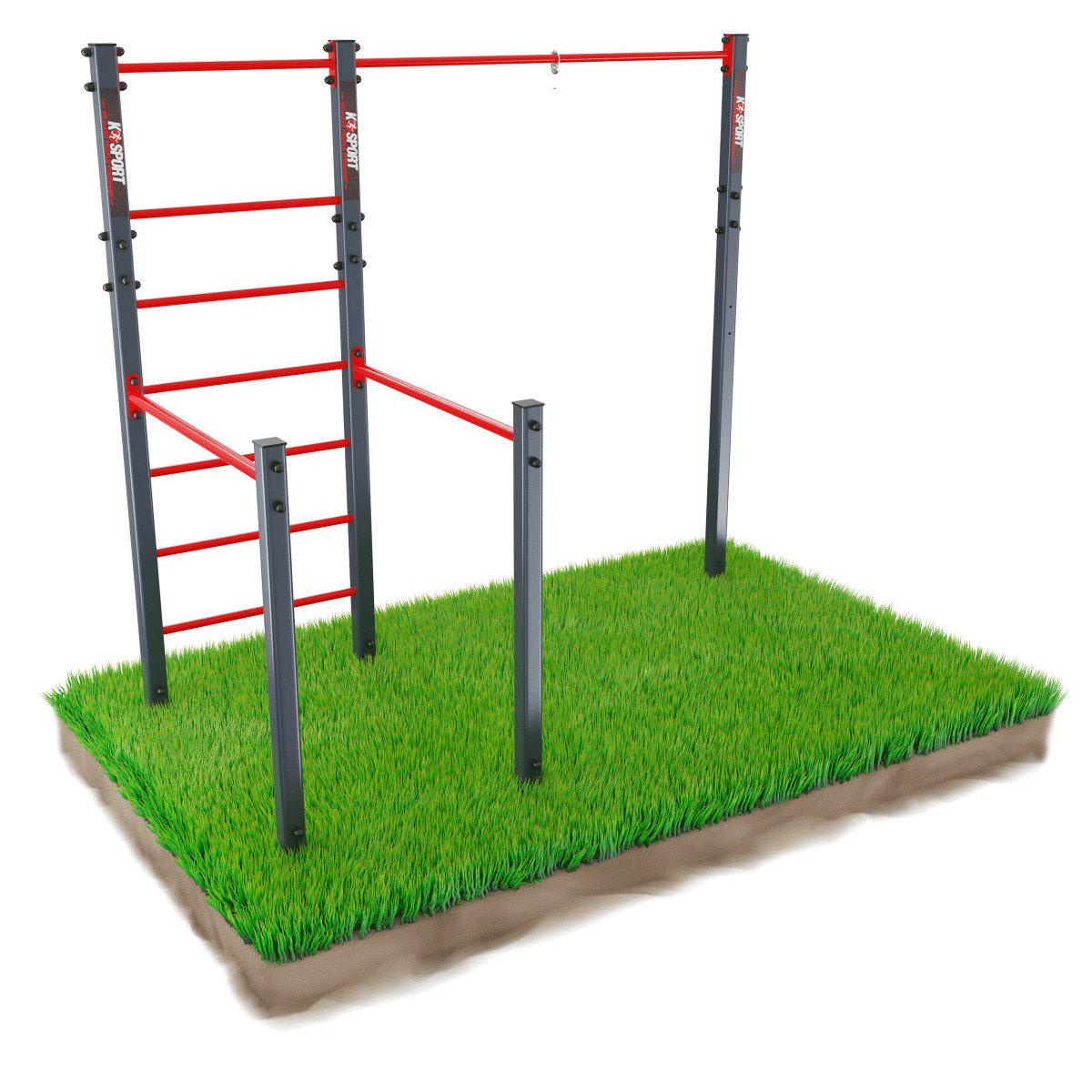 Уличная стремянка с брусками и турником K-SPORT KSOZ007 (396712)