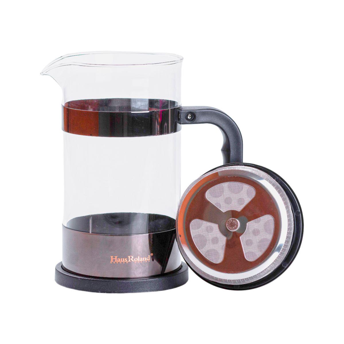 Заварник для чаю із френч пресом 1 л Чорний (4300)