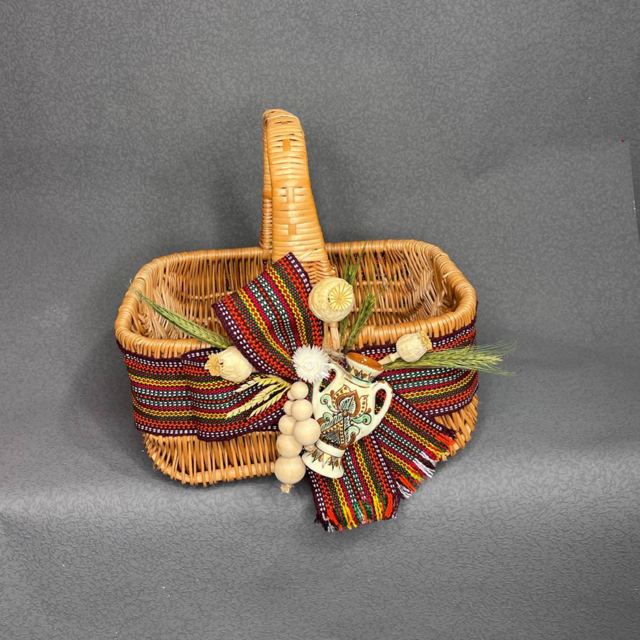 Корзина Пасхальная 35х27 с элементами косовской керамики (2567988652)