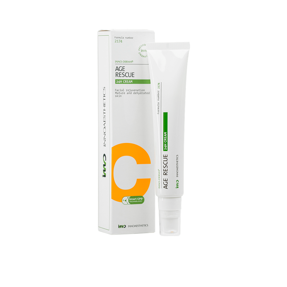 Крем для омоложения кожи и pre-peel терапии Innoaesthetics AGE RESCUE 24H CREAM 50 г (1592)