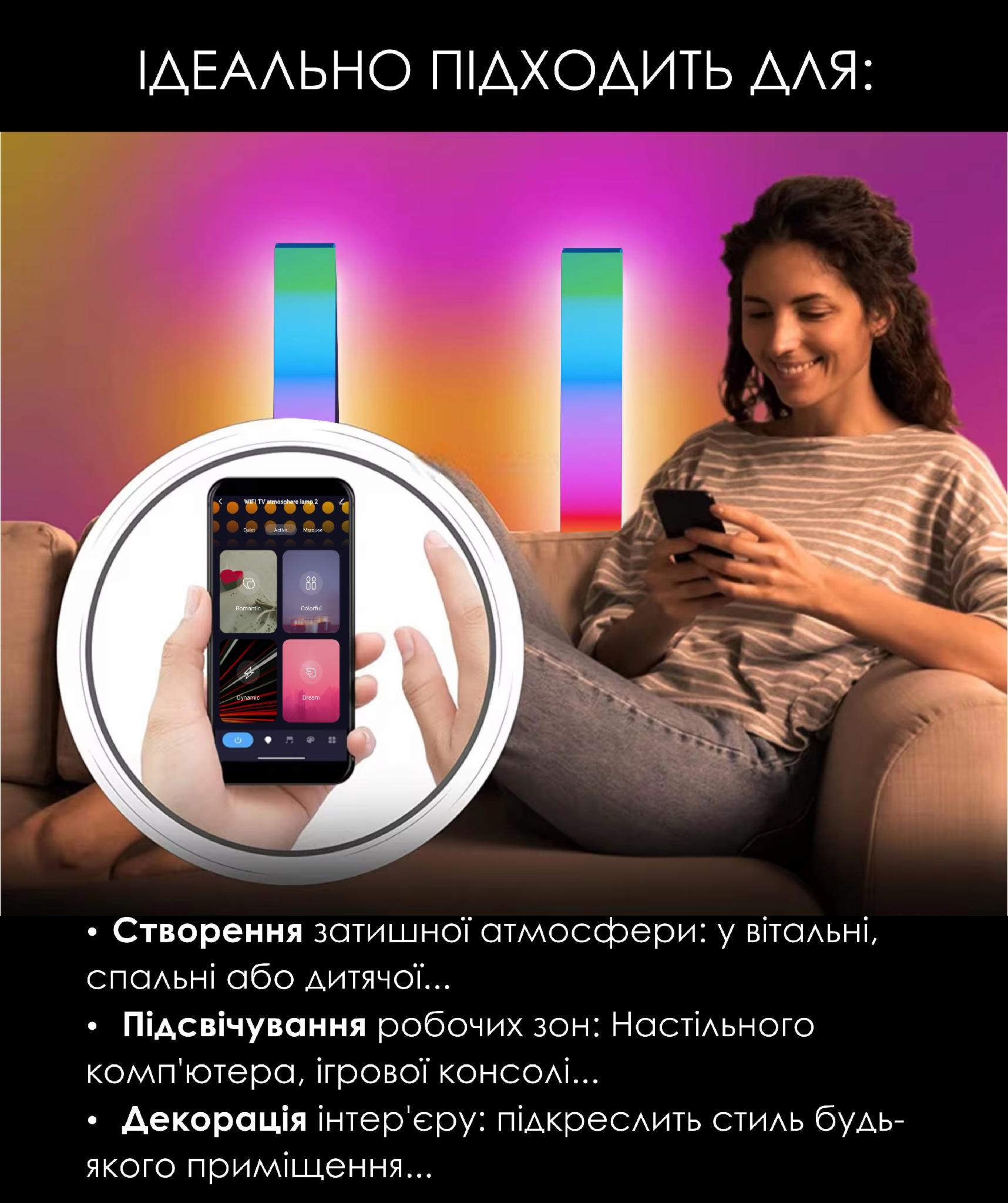 Підсвічування монітора/телевізора Tuya Smart LED SAL-002B WiFi 2700-6500K Color/White (178098) - фото 4