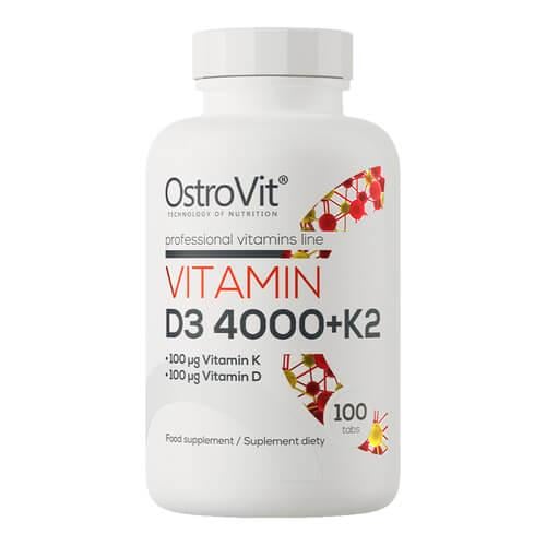 Витамин D3+K-2 OstroVit Vitamin D3 4000+K2 100 табл. (OST-22027)