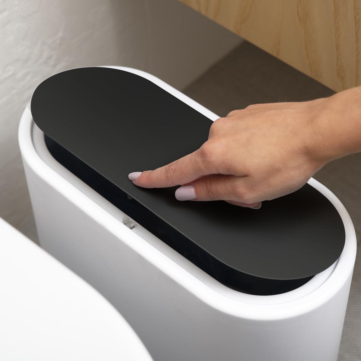 Відро для сміття MVM BP-14 пластикове 10 л Білий/Чорний (BP-14 WHITE/BLACK) - фото 5 Відро для сміття MVM BP-14 пластикове 10 л Білий/Чорний (BP-14 WHITE/BLACK) - фото 5