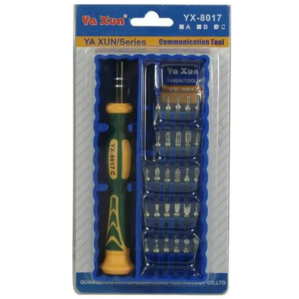 Отвертка с набором битов YA XUN YX-8017C для ремонта электроники 29 пр. Blue (110292) Отвертка с набором битов YA XUN YX-8017C для ремонта электроники 29 пр. Blue (110292)