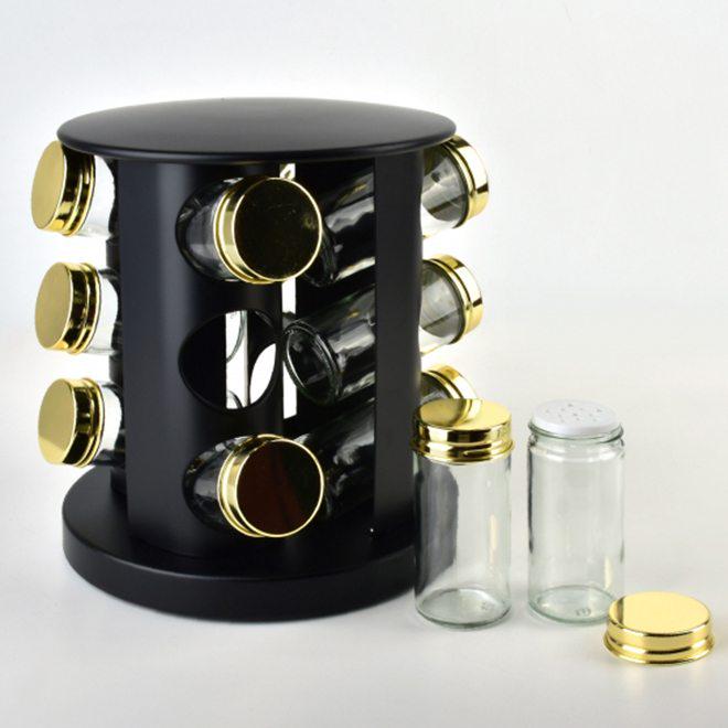 Поворотний набір для спецій Flora Sandy Black (35619) - фото 2