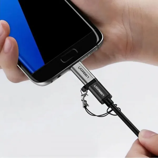 Адаптер UGREEN US282 USB Type-C to Micro USB Grey (50590) - фото 4