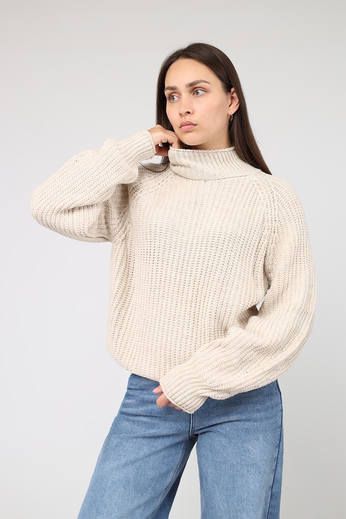 Светр жіночий Yuki ЦБ-00285735 р. 44 Молочний (SKT001088789)