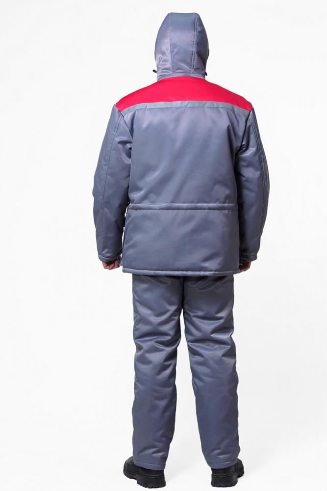 Куртка робоча утеплена Оріон р. 52/54 182-188 см Сірий/Темно-червоний (24836723) - фото 3 Куртка робоча утеплена Оріон р. 52/54 182-188 см Сірий/Темно-червоний (24836723) - фото 3