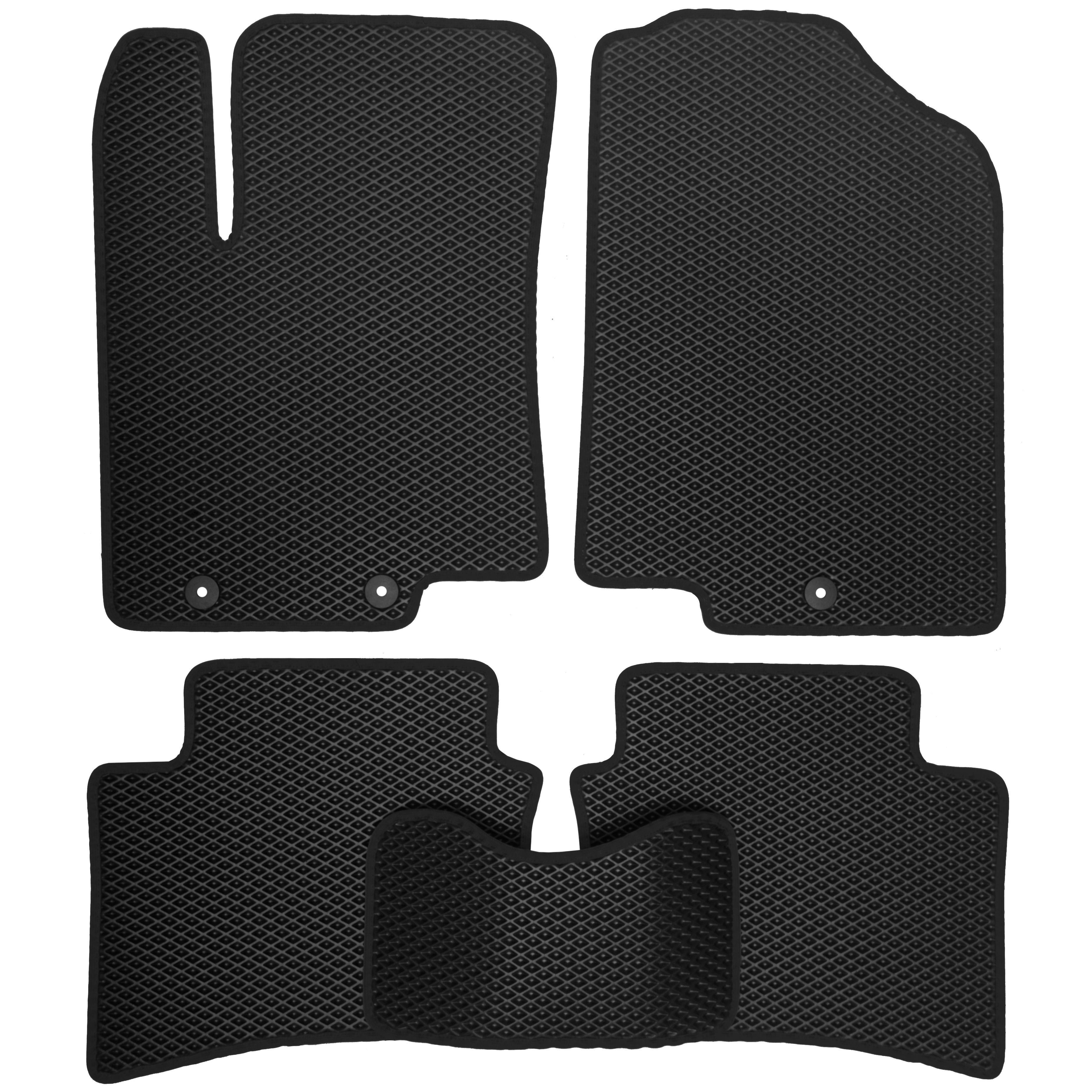 Коврики в салон для Hyundai Accent Solaris '11-17 EVA-полимерные Kinetic Черный Коврики в салон для Hyundai Accent Solaris '11-17 EVA-полимерные Kinetic Черный